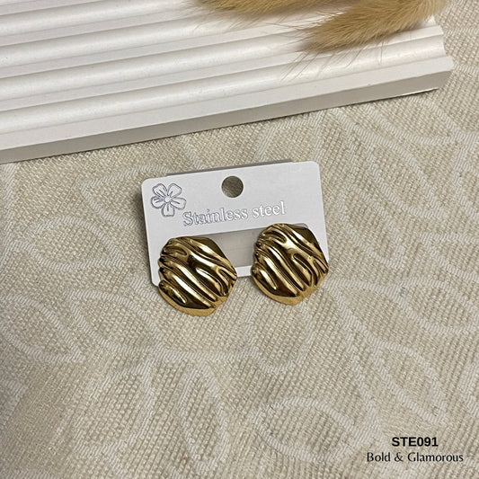 Statement Earring | STE091 | Gold