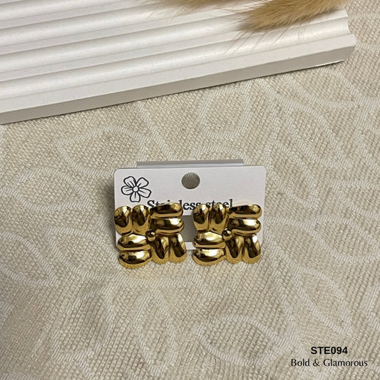 Statement Earring | STE094 | Gold