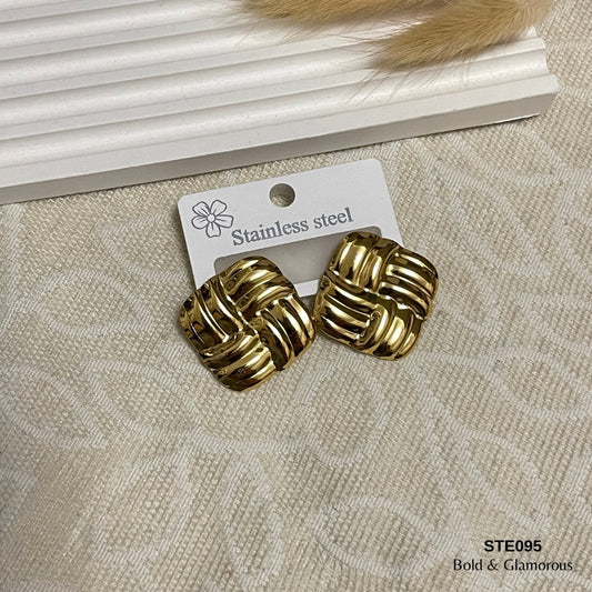 Statement Earring | STE095 | Gold
