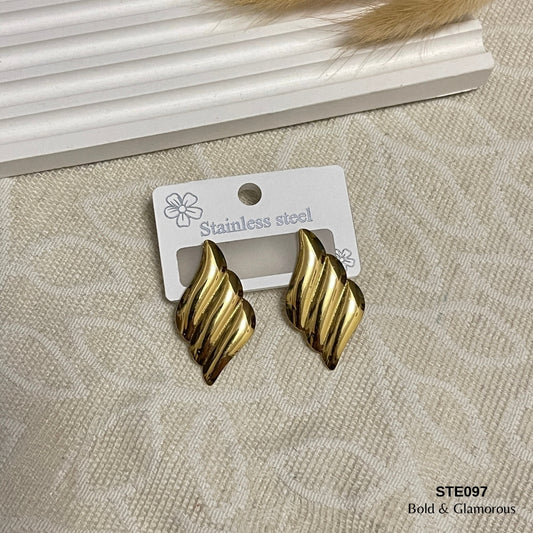 Statement Earring | STE097 | Gold