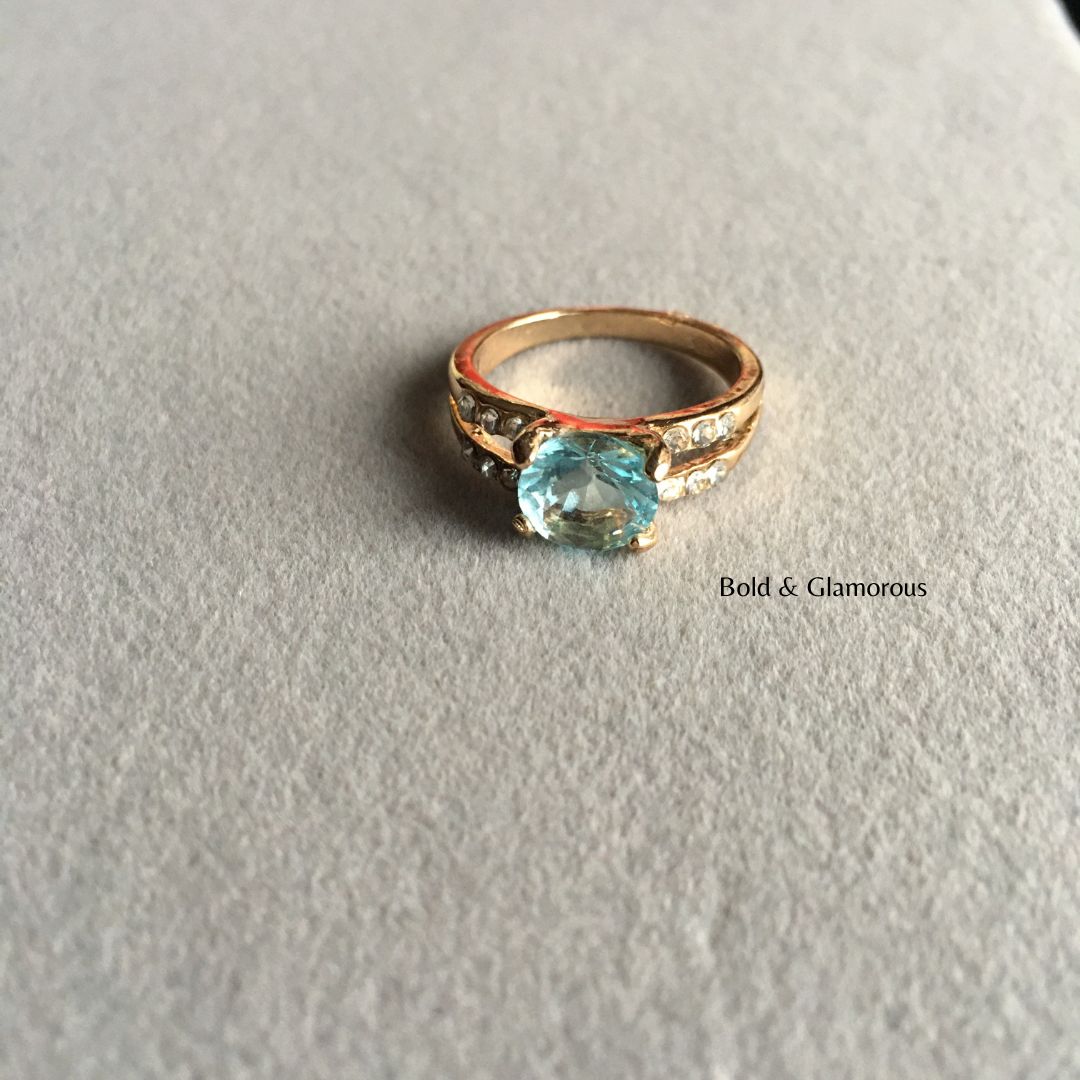 Diamond Cut Ring | DCR04 | Light Blue