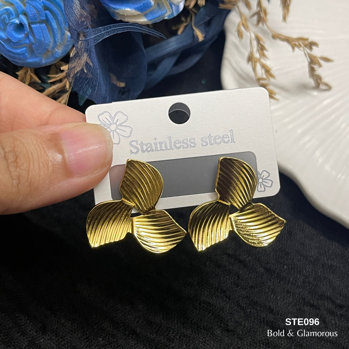 Statement Earring | STE096 | Gold