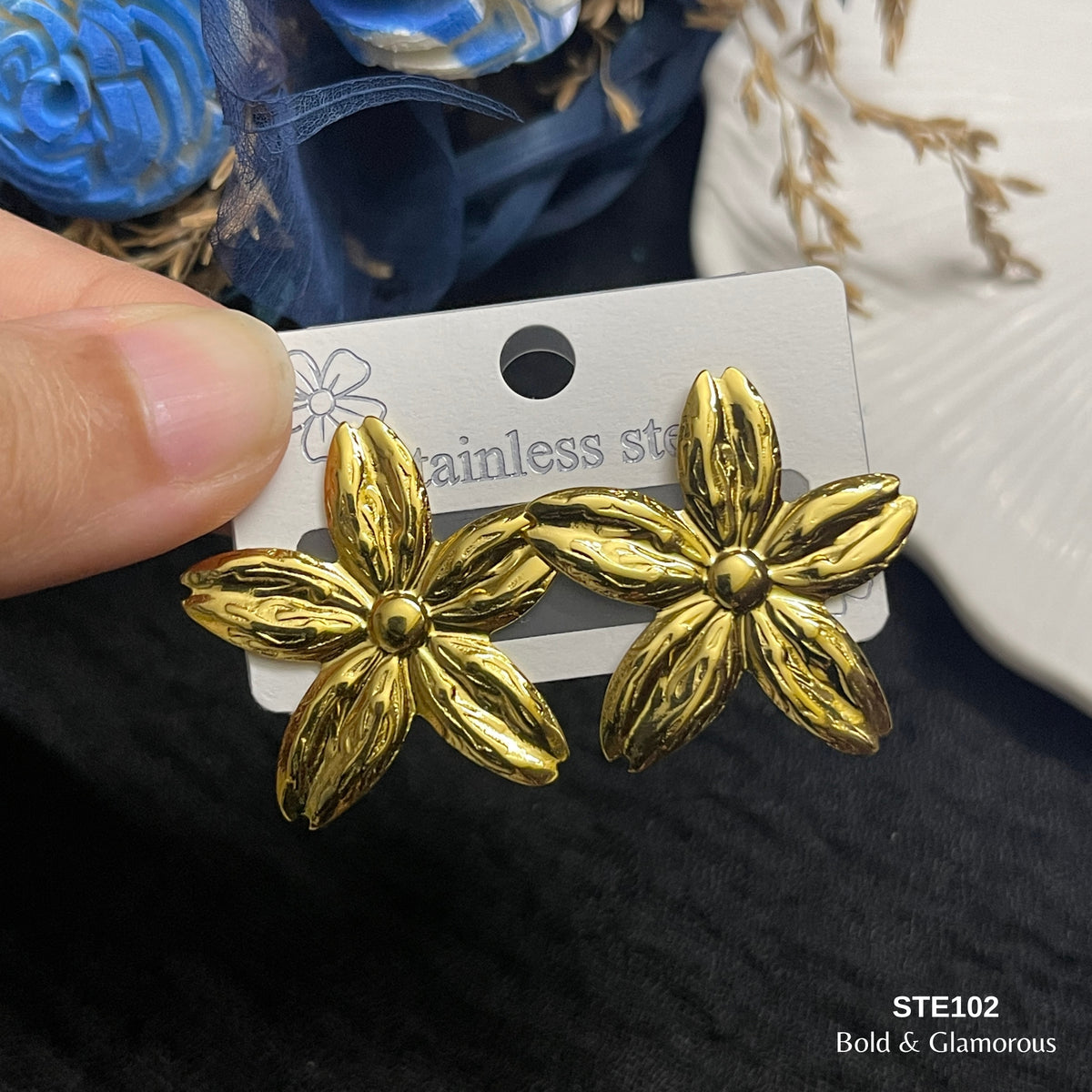 Statement Earring | STE102 | Gold
