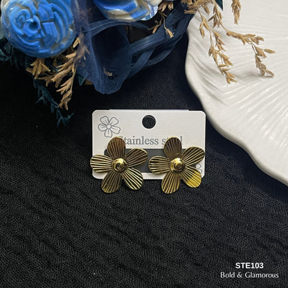Statement Earring | STE103 | Gold