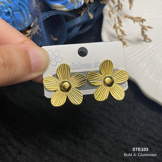Statement Earring | STE103 | Gold