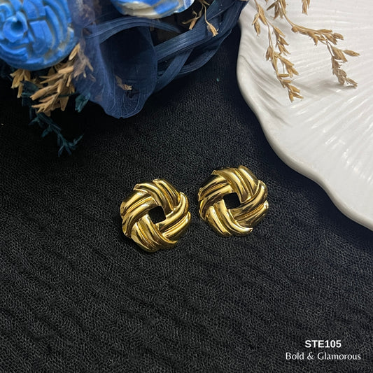 Statement Earring | STE105 | Gold