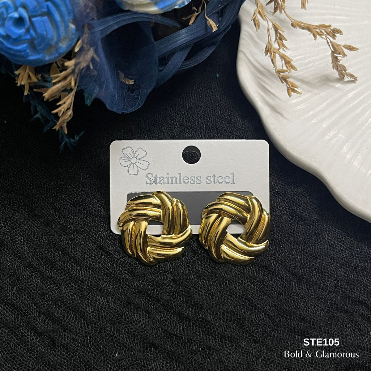 Statement Earring | STE105 | Gold