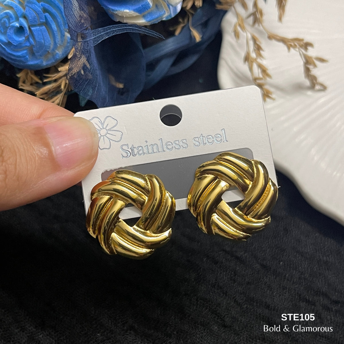 Statement Earring | STE105 | Gold