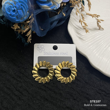 Statement Earring | STE107 | Gold