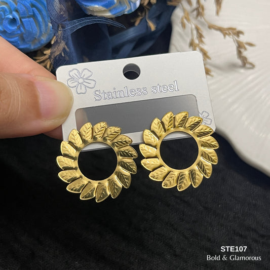 Statement Earring | STE107 | Gold