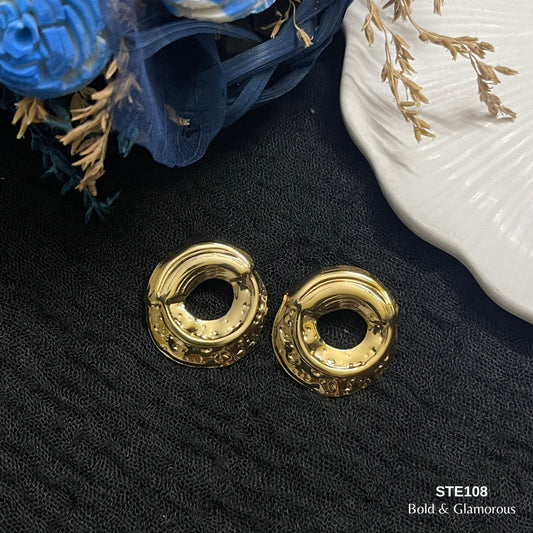 Statement Earring | STE108 | Gold