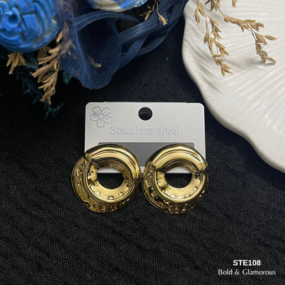 Statement Earring | STE108 | Gold