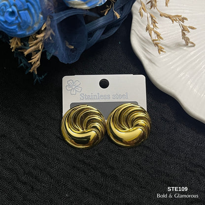 Statement Earring | STE109 | Gold