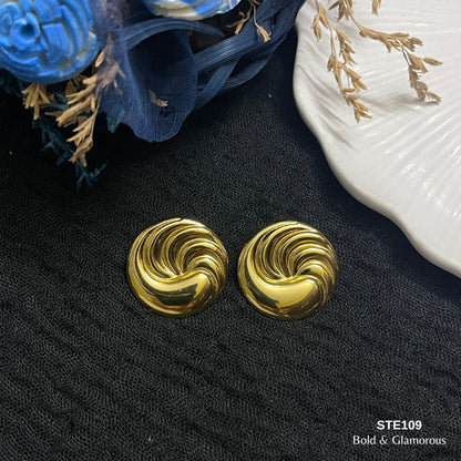 Statement Earring | STE109 | Gold