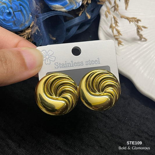 Statement Earring | STE109 | Gold