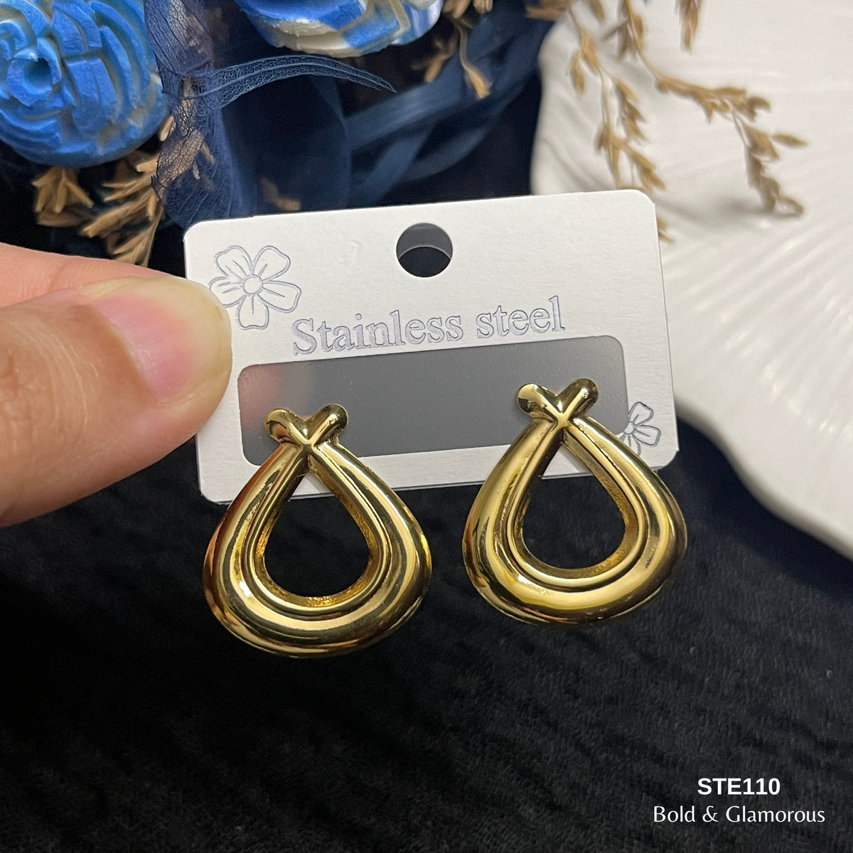 Statement Earring | STE110 | Gold
