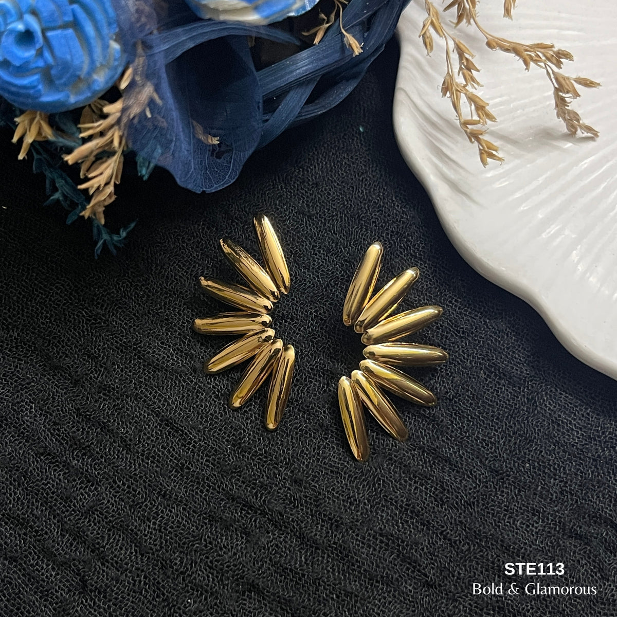 Statement Earring | STE113 | Gold
