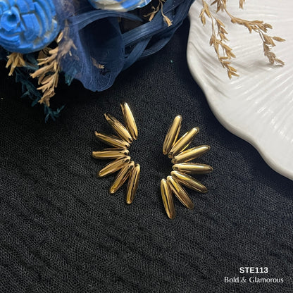 Statement Earring | STE113 | Gold