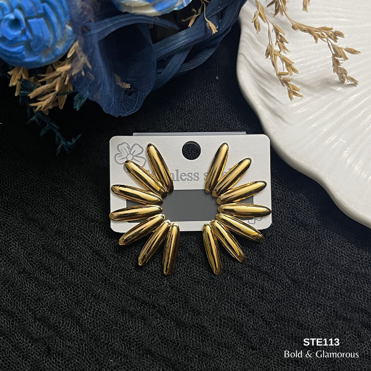 Statement Earring | STE113 | Gold