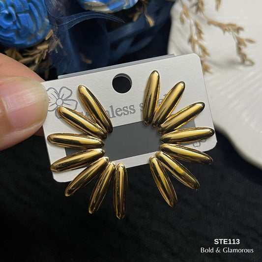 Statement Earring | STE113 | Gold