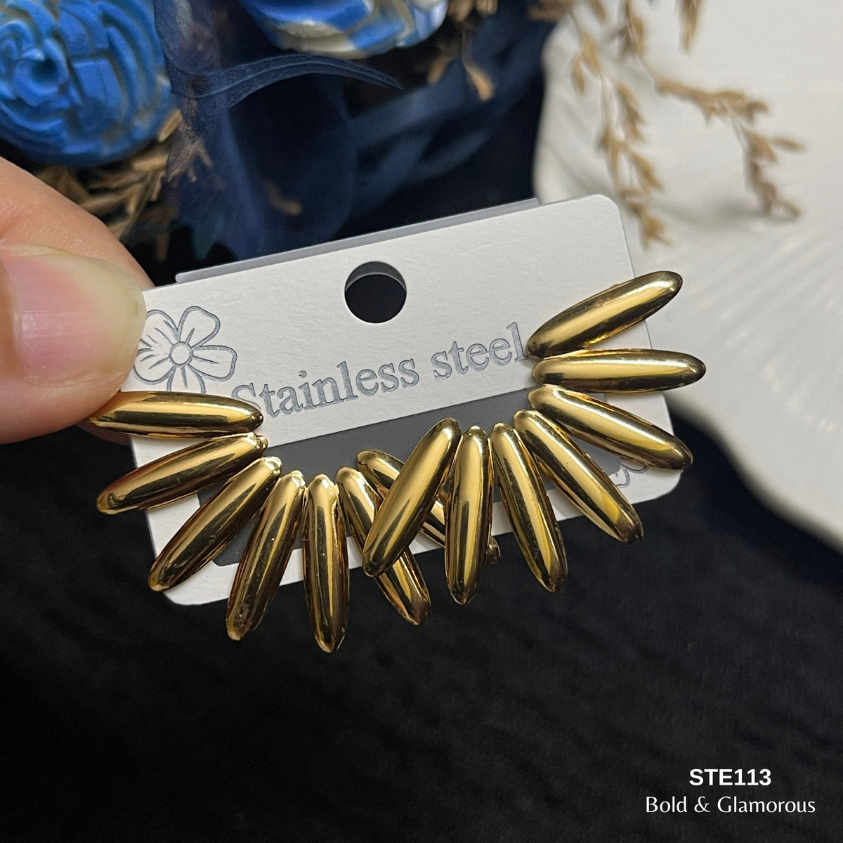 Statement Earring | STE113 | Gold