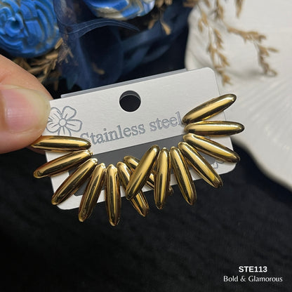 Statement Earring | STE113 | Gold