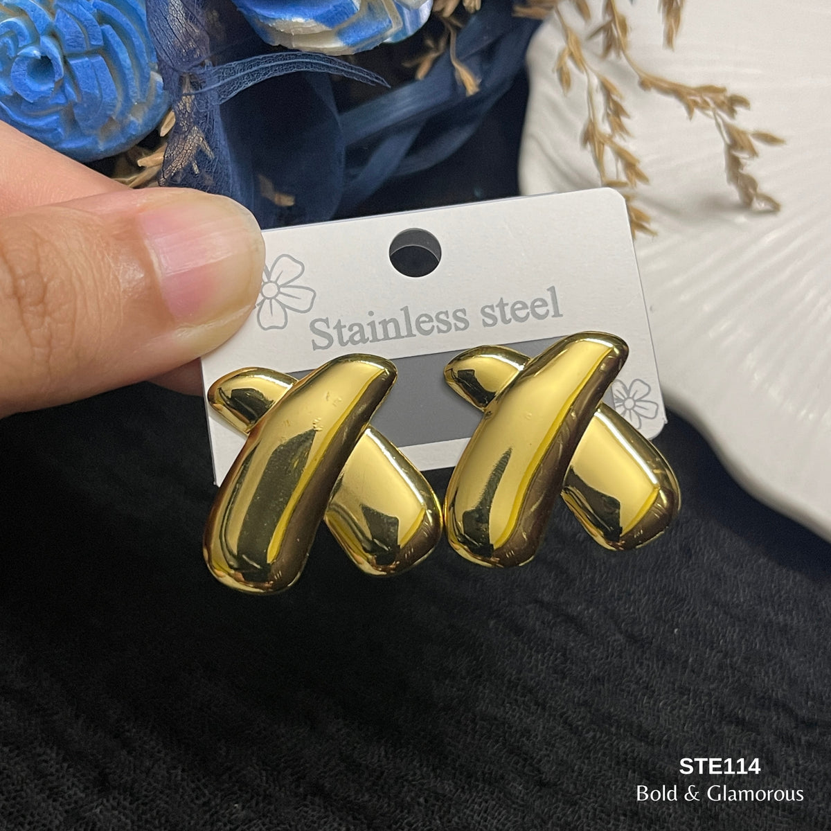 Statement Earring | STE114 | Gold