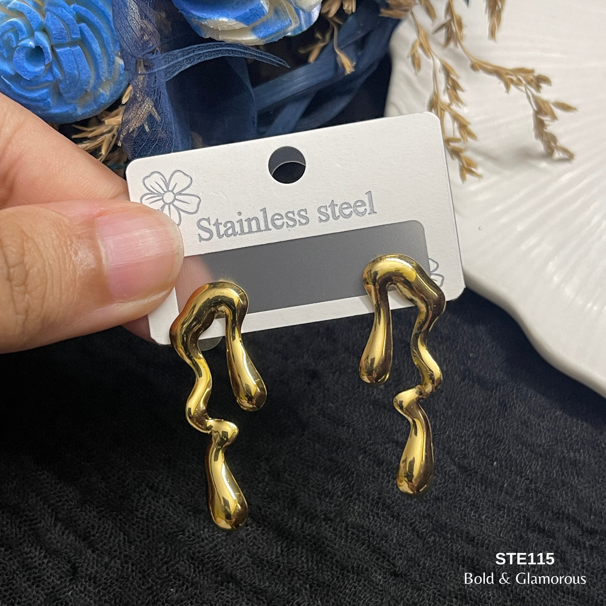 Statement Earring | STE115 | Gold