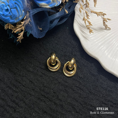 Statement Earring | STE116 | Gold