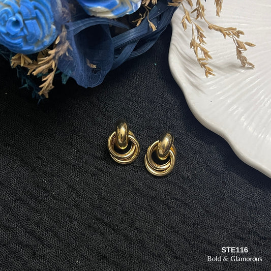 Statement Earring | STE116 | Gold