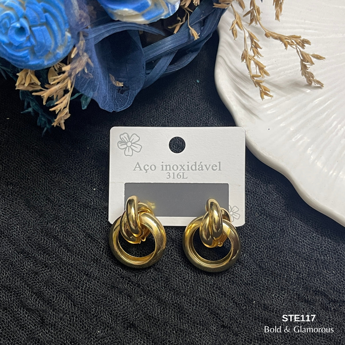 Statement Earring | STE117 | Gold