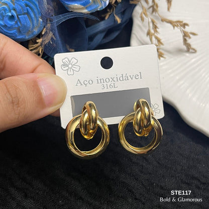 Statement Earring | STE117 | Gold