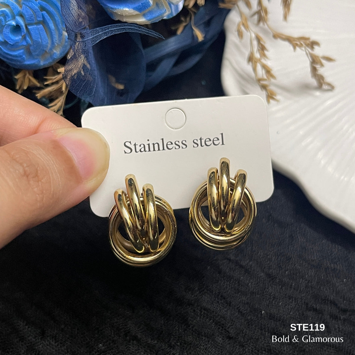 Statement Earring | STE119 | Gold