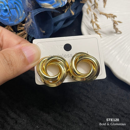 Statement Earring | STE120 | Gold