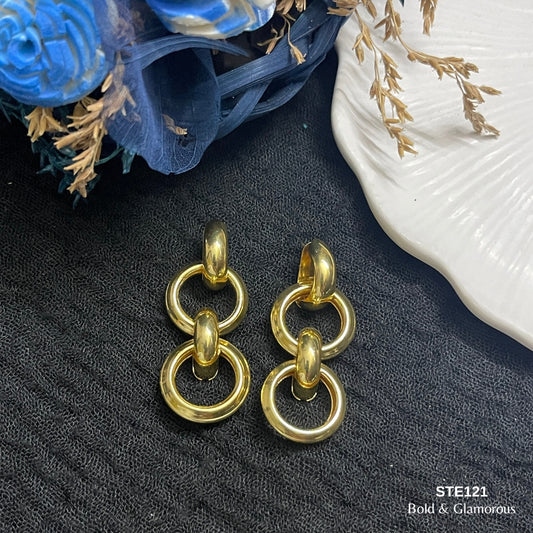 Statement Earring | STE121 | Gold