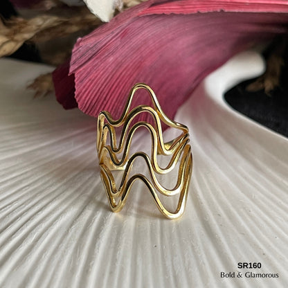 Statement Ring | SR160 | Gold