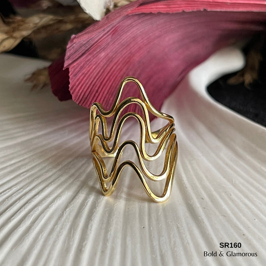 Statement Ring | SR160 | Gold