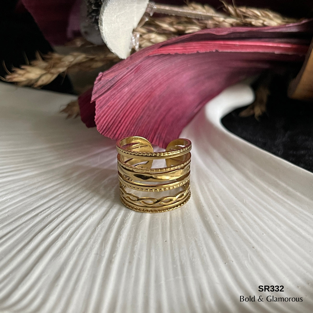 Statement Ring | SR332 | Gold