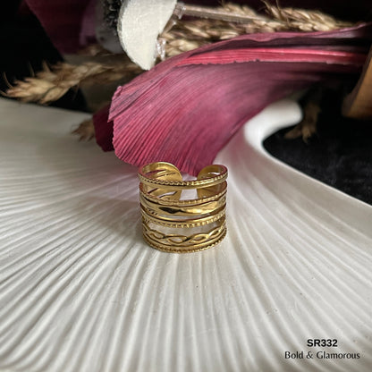 Statement Ring | SR332 | Gold