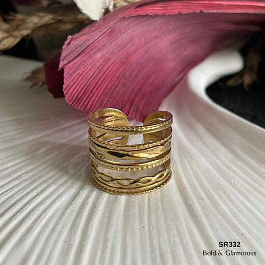 Statement Ring | SR332 | Gold