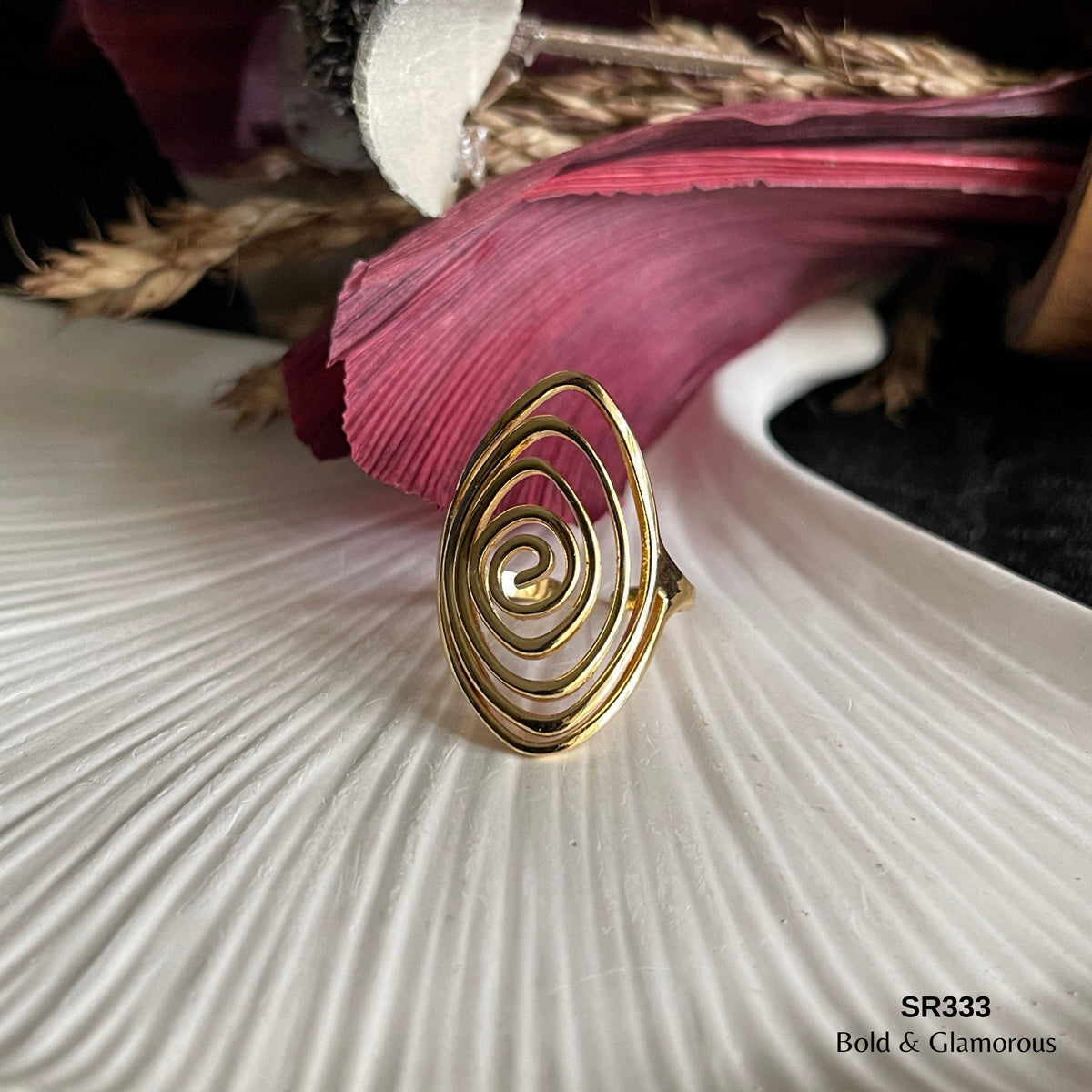 Statement Ring | SR333 | Gold