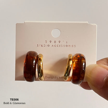 Earring TE006 Brown