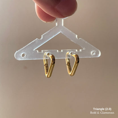 Shape Hoop Earring 2.0 | Triangle | Gold