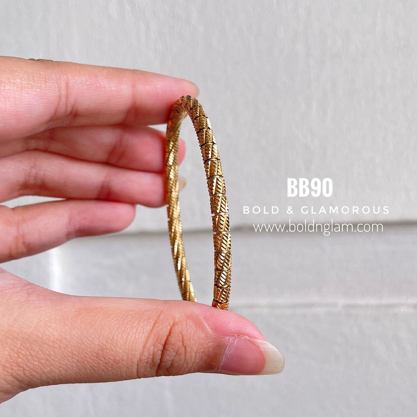 Bangle Bracelet | BB90 | Gold