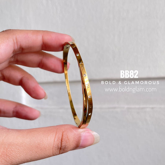 Bangle Bracelet | BB82 | Gold