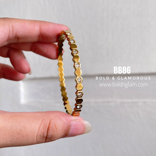 Bangle Bracelet | BB86 | Gold