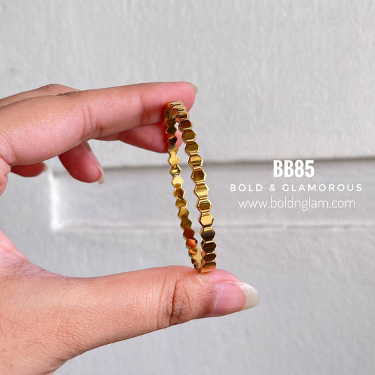 Bangle Bracelet | BB85 | Gold