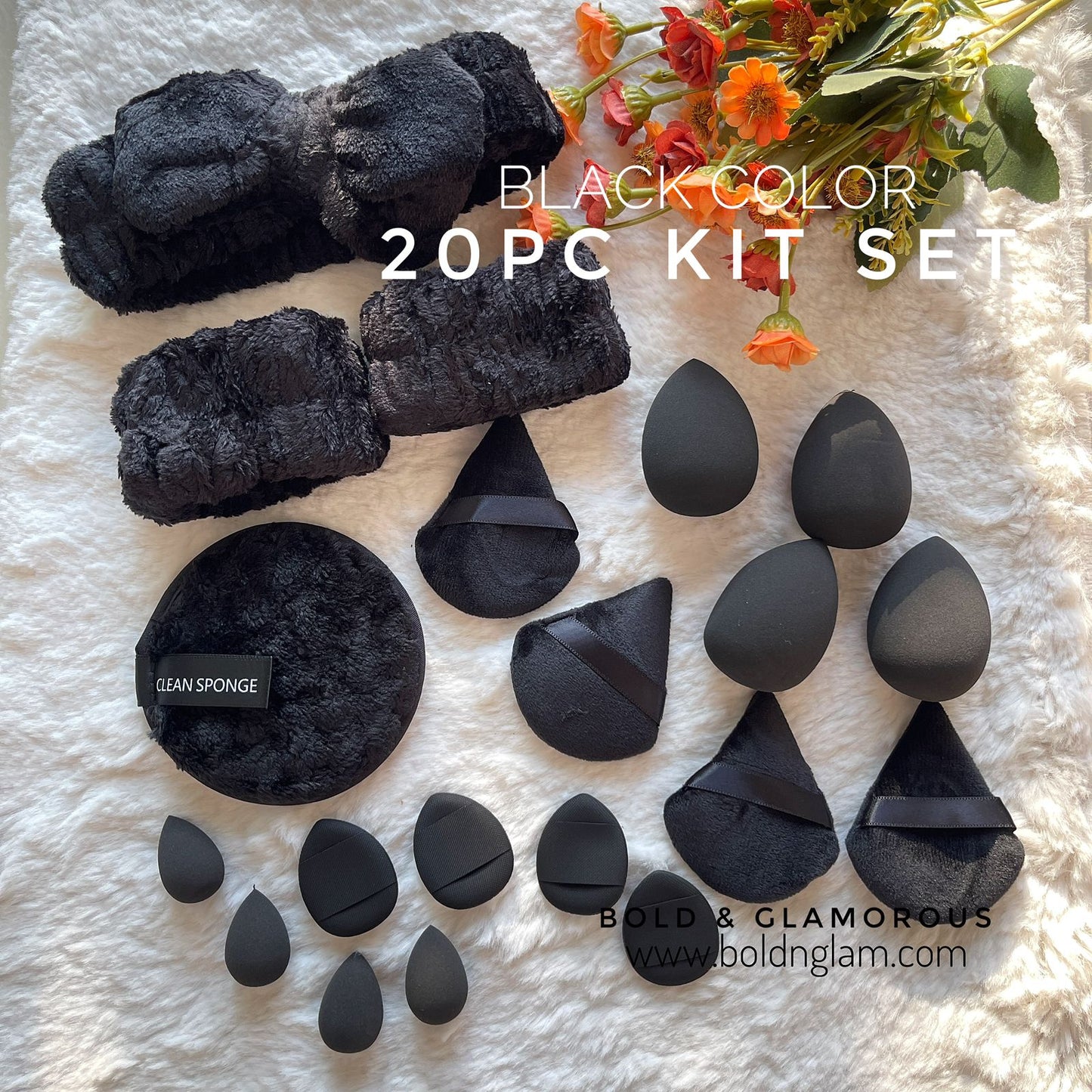 20PC Makeup Puff Set | Black