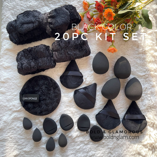 20PC Makeup Puff Set | Black