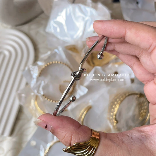 Cuff Bracelet | CB019 | Knotted Bracelet Silver